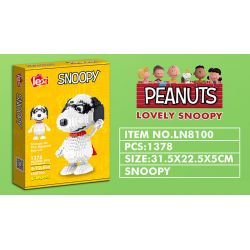 LEZI LN8100 8100 non  RÌNH MÒ bộ đồ chơi xếp lắp ráp ghép mô hình Movie & Game SNOOPY Phim Và Trò Chơi 1378 khối