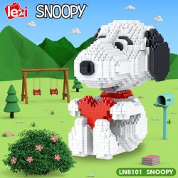 LEZI LN8101 8101 non  RÌNH MÒ bộ đồ chơi xếp lắp ráp ghép mô hình Movie & Game SNOOPY Phim Và Trò Chơi 1452 khối