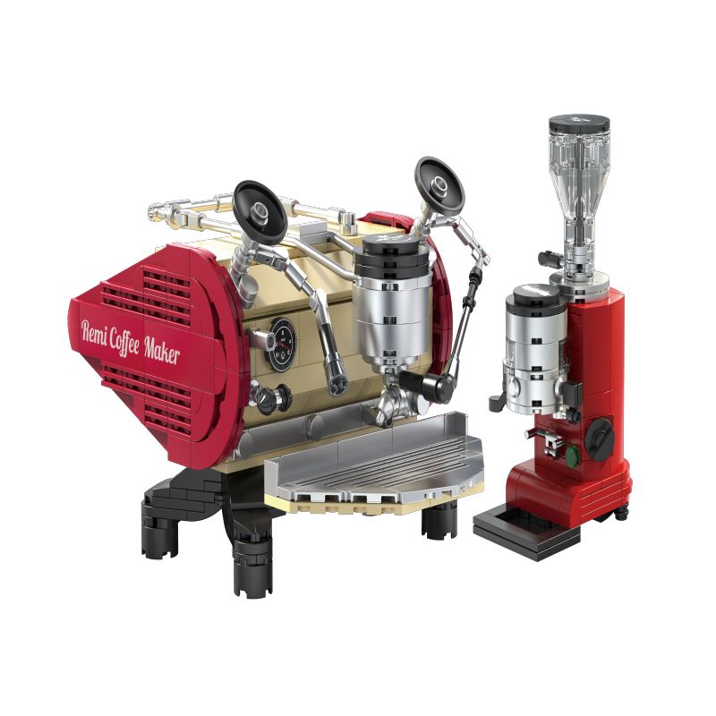 Decool 16808 Jisi 16808 non  MÁY PHA CÀ PHÊ SICILIAN LATE AUTUMN + XAY bộ đồ chơi xếp lắp ráp ghép mô hình 691 khối