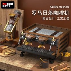 Decool 16806 Jisi 16806 non  MÁY PHA CÀ PHÊ HOÀNG HÔN LA MÃ bộ đồ chơi xếp lắp ráp ghép mô hình 648 khối