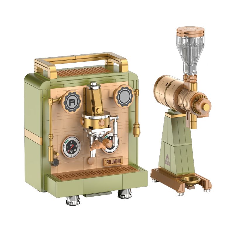 Decool 16801 Jisi 16801 non  MÁY PHA CÀ PHÊ MILANO SỚM + XAY bộ đồ chơi xếp lắp ráp ghép mô hình 466 khối