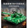 CADA DOUBLEE C82001 82001 non  XE TĂNG CHIẾN ĐẤU CHỦ LỰC 99A tỷ lệ 1:25 bộ đồ chơi xếp lắp ráp ghép mô hình Military Army TYPE 99A MAIN BATTLE TANK Quân Sự Bộ Đội 1707 khối