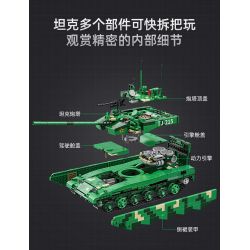 CADA DOUBLEE C82001 82001 non  XE TĂNG CHIẾN ĐẤU CHỦ LỰC 99A tỷ lệ 1:25 bộ đồ chơi xếp lắp ráp ghép mô hình Military Army TYPE 99A MAIN BATTLE TANK Quân Sự Bộ Đội 1707 khối