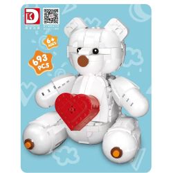 DK 5005 non  NÚI LỬA LỚN bộ đồ chơi xếp lắp ráp ghép mô hình BEAR 693 khối
