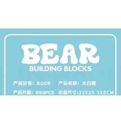 DK 5005 non  NÚI LỬA LỚN bộ đồ chơi xếp lắp ráp ghép mô hình BEAR 693 khối
