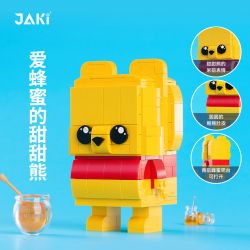 JAKI JK2155 2155 non  GẤU NGỌT NGÀO YÊU MẬT ONG bộ đồ chơi xếp lắp ráp ghép mô hình THE BEAR WHO LOVES BEES 355 khối