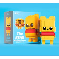 JAKI JK2155 2155 non  GẤU NGỌT NGÀO YÊU MẬT ONG bộ đồ chơi xếp lắp ráp ghép mô hình THE BEAR WHO LOVES BEES 355 khối