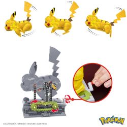 MEGA BLOKS HGC23 non  PIKACHU NĂNG ĐỘNG bộ đồ chơi xếp lắp ráp ghép mô hình Pokémon POKEMON MOTION PIKACHU 1095 khối