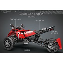 MouldKing 23010 Mould King 23010 non  XE MÔ TÔ BA BÁNH QUÁI VẬT BOMBA bộ đồ chơi xếp lắp ráp ghép mô hình  MONSTER SPYDER Kỹ Thuật Công Nghệ Cao Mô Hình Phương Tiện 853 khối