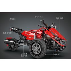 MouldKing 23010 Mould King 23010 non  XE MÔ TÔ BA BÁNH QUÁI VẬT BOMBA bộ đồ chơi xếp lắp ráp ghép mô hình  MONSTER SPYDER Kỹ Thuật Công Nghệ Cao Mô Hình Phương Tiện 853 khối