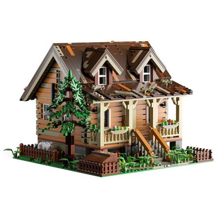 FUNWHOLE FH9001 9001 non  HAYASHIKIYA bộ đồ chơi xếp lắp ráp ghép mô hình Creator WOOD CABIN Sáng Tạo 2097 khối