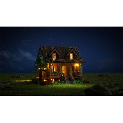 FUNWHOLE FH9001 9001 non  HAYASHIKIYA bộ đồ chơi xếp lắp ráp ghép mô hình Creator WOOD CABIN Sáng Tạo 2097 khối