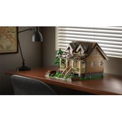 FUNWHOLE FH9001 9001 non  HAYASHIKIYA bộ đồ chơi xếp lắp ráp ghép mô hình Creator WOOD CABIN Sáng Tạo 2097 khối