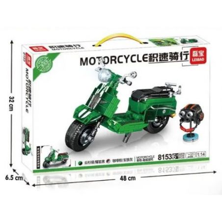LEIBAO 8153 non  GỪNG bộ đồ chơi xếp lắp ráp ghép mô hình  MOTORCYCLE Kỹ Thuật Công Nghệ Cao Mô Hình Phương Tiện 452 khối