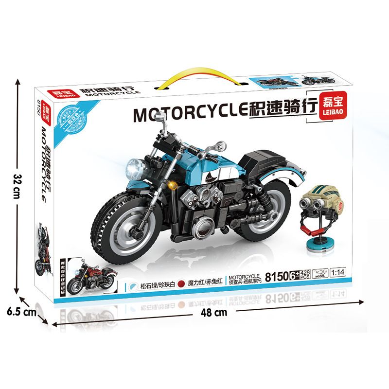 MINGDI 8150 non  TRINH SÁT bộ đồ chơi xếp lắp ráp ghép mô hình  MOTORCYCLE Kỹ Thuật Công Nghệ Cao Mô Hình Phương Tiện 428 khối
