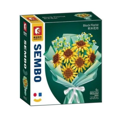 SEMBO 601222 non  NẮNG GIỮA HÈ bộ đồ chơi xếp lắp ráp ghép mô hình Flowers BLOCK FLORIST Hoa 1050 khối