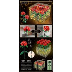 1301-1 non  9 BÔNG HỒNG bộ đồ chơi xếp lắp ráp ghép mô hình Creator Sáng Tạo