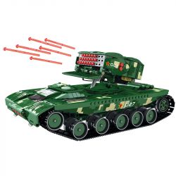 REOBRIX 55027 non  XE TĂNG TÊN LỬA bộ đồ chơi xếp lắp ráp ghép mô hình Military Army MISSILE TANKS Quân Sự Bộ Đội 1488 khối