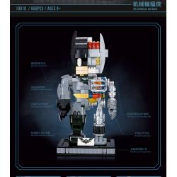 BRICK ELEMENT 19010 non  NGƯỜI DƠI CƠ KHÍ bộ đồ chơi xếp lắp ráp ghép mô hình Super Heroes MECHANICAL BATMAN Siêu Nhân Anh Hùng 669 khối