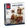 MorkModel 033009 Mork Model 033009 REBRICKABLE MOC-138190 138190 MOC138190 non  CỐI XAY GIÓ THỜI TRUNG CỔ bộ đồ chơi xếp lắp ráp ghép mô hình Creator MEDIEVAL WINDMILL Sáng Tạo 2808 khối