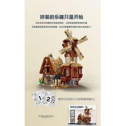 MorkModel 033009 Mork Model 033009 REBRICKABLE MOC-138190 138190 MOC138190 non  CỐI XAY GIÓ THỜI TRUNG CỔ bộ đồ chơi xếp lắp ráp ghép mô hình Creator MEDIEVAL WINDMILL Sáng Tạo 2808 khối