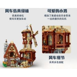 MorkModel 033009 Mork Model 033009 REBRICKABLE MOC-138190 138190 MOC138190 non  CỐI XAY GIÓ THỜI TRUNG CỔ bộ đồ chơi xếp lắp ráp ghép mô hình Creator MEDIEVAL WINDMILL Sáng Tạo 2808 khối