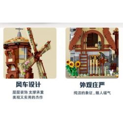 MorkModel 033009 Mork Model 033009 REBRICKABLE MOC-138190 138190 MOC138190 non  CỐI XAY GIÓ THỜI TRUNG CỔ bộ đồ chơi xếp lắp ráp ghép mô hình Creator MEDIEVAL WINDMILL Sáng Tạo 2808 khối