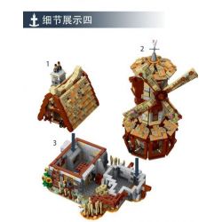 MorkModel 033009 Mork Model 033009 REBRICKABLE MOC-138190 138190 MOC138190 non  CỐI XAY GIÓ THỜI TRUNG CỔ bộ đồ chơi xếp lắp ráp ghép mô hình Creator MEDIEVAL WINDMILL Sáng Tạo 2808 khối
