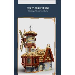 MorkModel 033009 Mork Model 033009 REBRICKABLE MOC-138190 138190 MOC138190 non  CỐI XAY GIÓ THỜI TRUNG CỔ bộ đồ chơi xếp lắp ráp ghép mô hình Creator MEDIEVAL WINDMILL Sáng Tạo 2808 khối