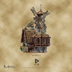 MorkModel 033009 Mork Model 033009 REBRICKABLE MOC-138190 138190 MOC138190 non  CỐI XAY GIÓ THỜI TRUNG CỔ bộ đồ chơi xếp lắp ráp ghép mô hình Creator MEDIEVAL WINDMILL Sáng Tạo 2808 khối