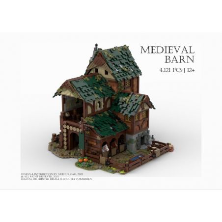 REBRICKABLE MOC-82026 82026 MOC82026 non  CHUỒNG THỜI TRUNG CỔ bộ đồ chơi xếp lắp ráp ghép mô hình Creator MEDIEVAL BARN Sáng Tạo 4121 khối