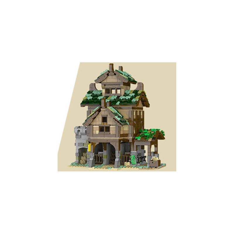 MorkModel 033003 Mork Model 033003 REBRICKABLE MOC-80710 80710 MOC80710 non  CHUỒNG THỜI TRUNG CỔ bộ đồ chơi xếp lắp ráp ghép mô hình Creator MEDIEVAL STABLE Sáng Tạo 1624 khối