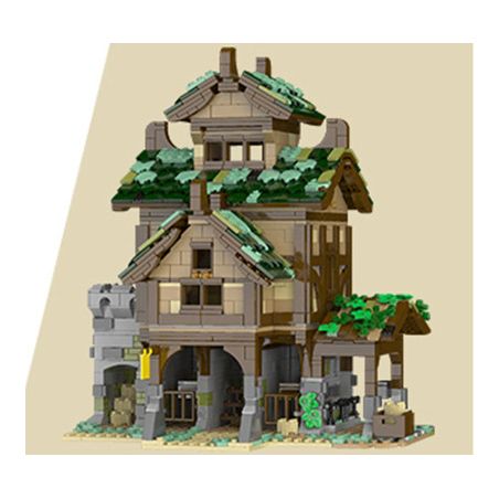 MorkModel 033003 Mork Model 033003 REBRICKABLE MOC-80710 80710 MOC80710 non  CHUỒNG THỜI TRUNG CỔ bộ đồ chơi xếp lắp ráp ghép mô hình Creator MEDIEVAL STABLE Sáng Tạo 1624 khối