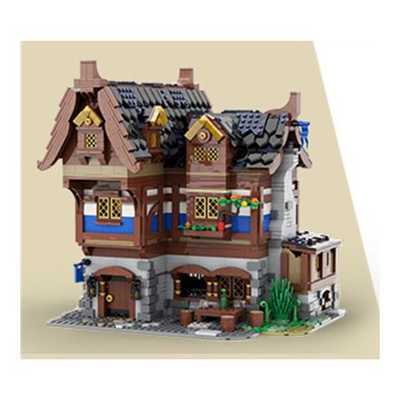 MorkModel 033002 Mork Model 033002 REBRICKABLE MOC-70187 70187 MOC70187 non  QUÁN RƯỢU THỜI TRUNG CỔ bộ đồ chơi xếp lắp ráp ghép mô hình Creator MEDIEVAL TAVERN & INN Sáng Tạo 2326 khối