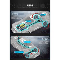 Winner 8105 non  XE THỂ THAO MÀU XANH tỷ lệ 1:14 bộ đồ chơi xếp lắp ráp ghép mô hình  SPORTS CAR Kỹ Thuật Công Nghệ Cao Mô Hình Phương Tiện 1188 khối