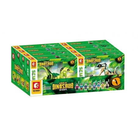 SEMBO 205009 205010 205011 205012 205013 205014 205015 205016 non  THẾ GIỚI KHỦNG LONG 8 PHONG CÁCH bộ đồ chơi xếp lắp ráp ghép mô hình WORLD DINOSAUR 264 khối