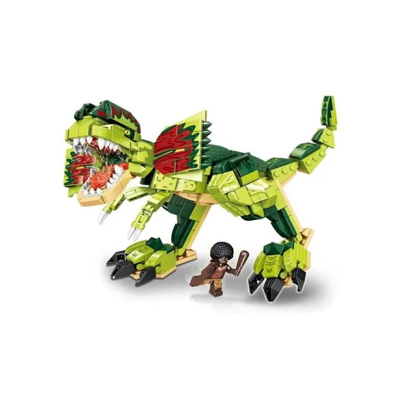 MINGDI 10067 non  DILOPHOSAURUS bộ đồ chơi xếp lắp ráp ghép mô hình 603 khối