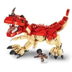 MINGDI 10066 non  KHỦNG LONG CERATOSAURUS bộ đồ chơi xếp lắp ráp ghép mô hình 618 khối