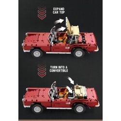 REOBRIX 11005 non  CỔ ĐIỂN 280SL bộ đồ chơi xếp lắp ráp ghép mô hình  VINTAGE 280SL Kỹ Thuật Công Nghệ Cao Mô Hình Phương Tiện 1578 khối