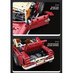 REOBRIX 11005 non  CỔ ĐIỂN 280SL bộ đồ chơi xếp lắp ráp ghép mô hình  VINTAGE 280SL Kỹ Thuật Công Nghệ Cao Mô Hình Phương Tiện 1578 khối