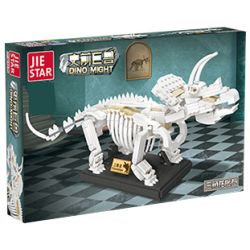 JIESTAR 36004 non  HÓA THẠCH TRICERATOPS bộ đồ chơi xếp lắp ráp ghép mô hình DINO MIGHT 398 khối