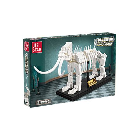 JIESTAR 36002 non  HÓA THẠCH VOI MA MÚT bộ đồ chơi xếp lắp ráp ghép mô hình DINO MIGHT 406 khối