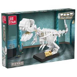 JIESTAR 36001 non  HÓA THẠCH TYRANNOSAURUS REX bộ đồ chơi xếp lắp ráp ghép mô hình DINO MIGHT 395 khối