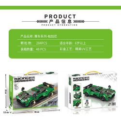 MINGDI 10078 non  PAGANI bộ đồ chơi xếp lắp ráp ghép mô hình Racers Đua Tốc Độ 284 khối