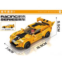 MINGDI 10076 non  DODGE VIPER bộ đồ chơi xếp lắp ráp ghép mô hình Racers Đua Tốc Độ 295 khối