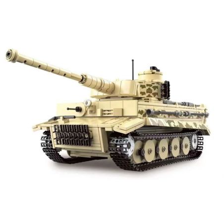 JIAPIN TIANDI JP0180 0180 non  XE TĂNG HẠNG NẶNG TIGER CỦA ĐỨC bộ đồ chơi xếp lắp ráp ghép mô hình Military Army TIGER GERMAN HEAVY TANK Quân Sự Bộ Đội 993 khối