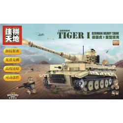 JIAPIN TIANDI JP0180 0180 non  XE TĂNG HẠNG NẶNG TIGER CỦA ĐỨC bộ đồ chơi xếp lắp ráp ghép mô hình Military Army TIGER GERMAN HEAVY TANK Quân Sự Bộ Đội 993 khối