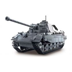 JIAPIN TIANDI JP0181 0181 non  XE TĂNG HẠNG NẶNG TIGER II CỦA ĐỨC bộ đồ chơi xếp lắp ráp ghép mô hình Military Army TIGER II GERMAN HEAVY TANK Quân Sự Bộ Đội 1102 khối