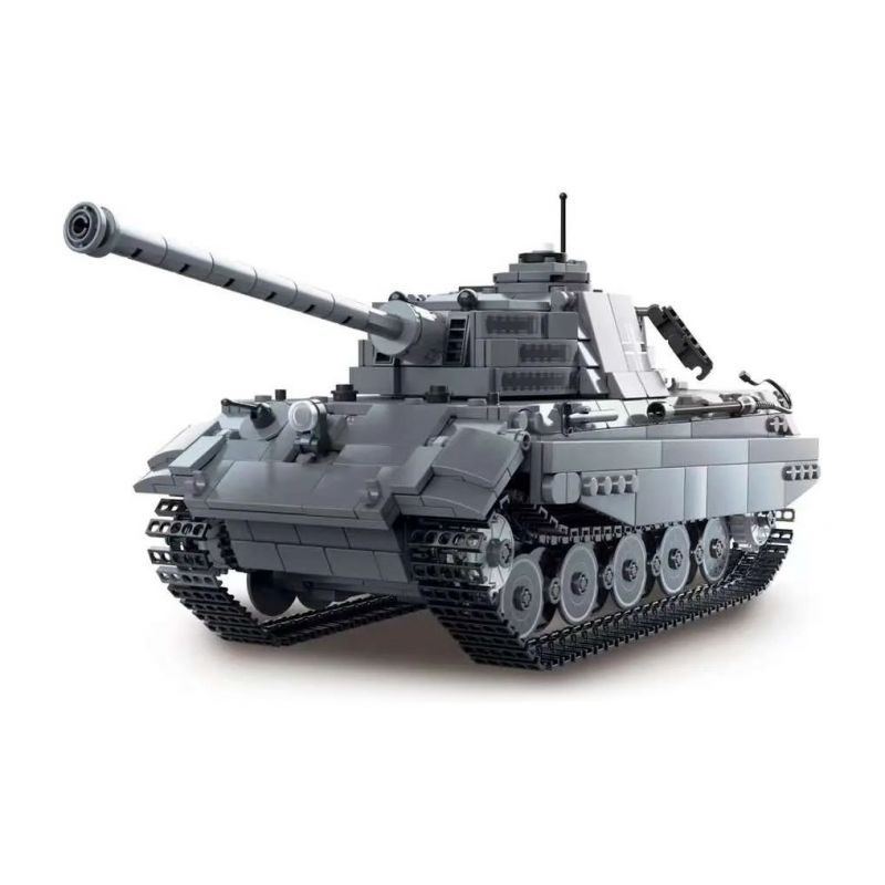 JIAPIN TIANDI JP0181 0181 non  XE TĂNG HẠNG NẶNG TIGER II CỦA ĐỨC bộ đồ chơi xếp lắp ráp ghép mô hình Military Army TIGER II GERMAN HEAVY TANK Quân Sự Bộ Đội 1102 khối
