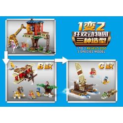 LEDUO 6067 non  SỞ THÚ LỄ HỘI bộ đồ chơi xếp lắp ráp ghép mô hình Minecraft MY WORLD Game Xây Dựng 438 khối